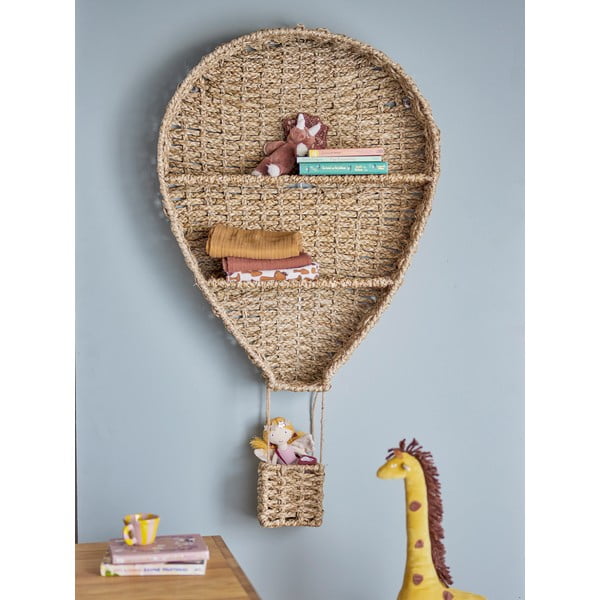 Naturalny dziecięcy regał ścienny z trawy morskiej 59x105 cm Ditter – Bloomingville Mini-image-1