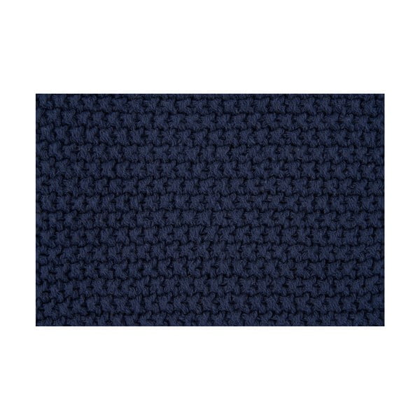 Ciemnoniebieski koc z bawełny z recyklingu 130x170 cm Santos – House Nordic-image-2