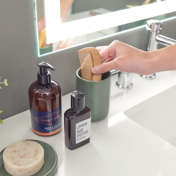 Zielony ceramiczny kubek na szczoteczki iDesign Vanity-image-2