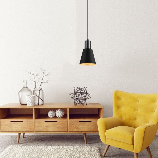 Czarna lampa wisząca ø 14 cm Kem – Opviq lights-image-1