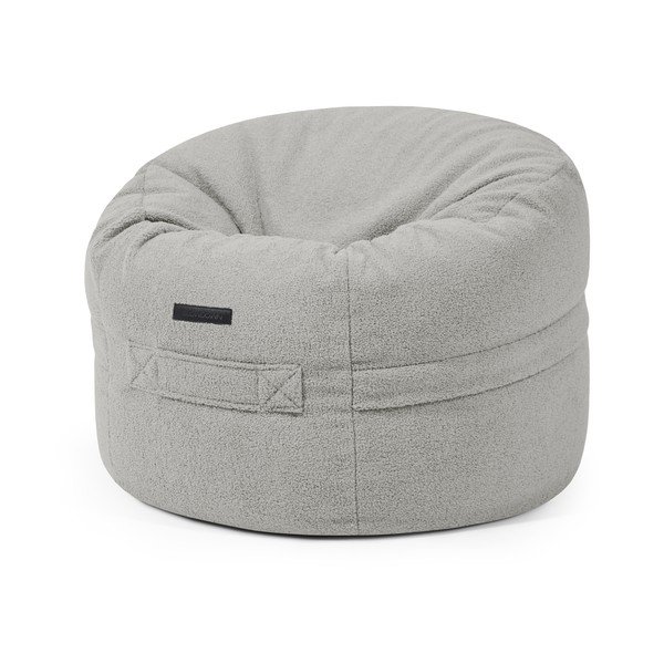 Jasnoszary dziecięcy worek do siedzenia z materiału bouclé Roll 80 – SLOWDOWN