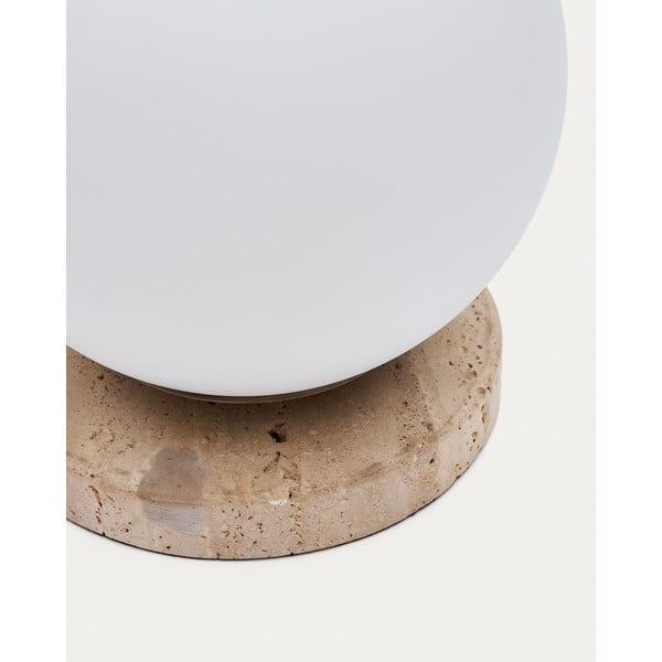 Biała lampa stołowa ze szklanym kloszem (wys. 22 cm) Malachi – Kave Home-image-4