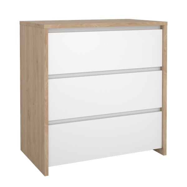 Biało-naturalna komoda w dekorze dębu 80x84x48 cm Next – Tvilum-image-4