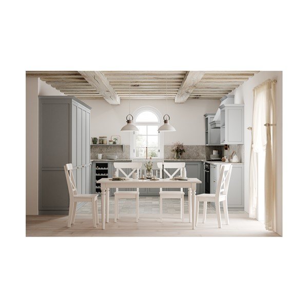 Biała lampa wisząca z metalowym kloszem Mees – GTV-image-2