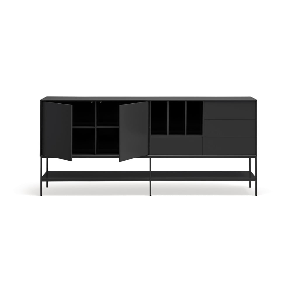 Czarna komoda 220x98x45 cm Platt – Teulat (zdjęcie 4)