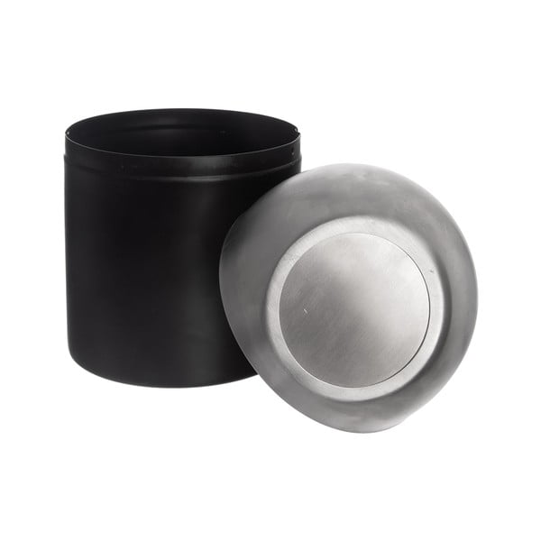 Czarny kosz na śmieci ze stali nierdzewnej 1,2 l BLACK – Orion-image-2