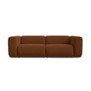Pomarańczowa/brązowa aksamitna sofa 228 cm Ekahi – Makamii