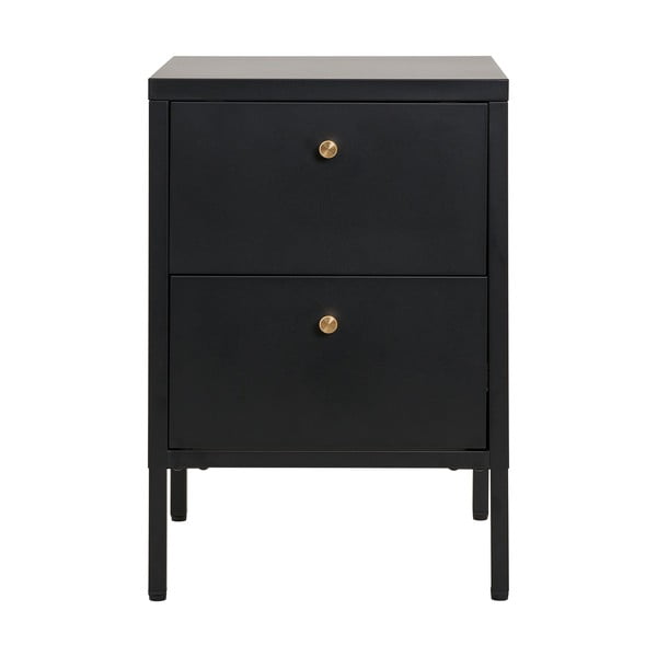 Czarna metalowa szafka nocna Dalby – House Nordic