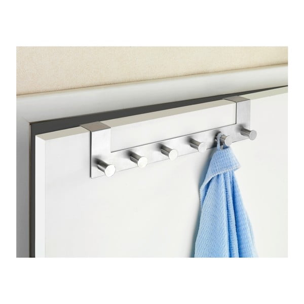 Wieszak na drzwi z 6 haczykami w srebrnej barwie Wenko Celano-image-1