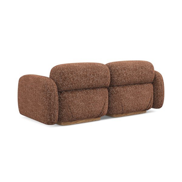 Pomarańczowa/brązowa sofa modułowa 190 cm Ailani – Makamii-image-4