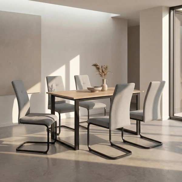 Stół z blatem w dekorze dębu 90x160 cm Luton – Støraa-image-1