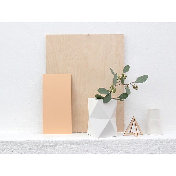 Składany wazon origami SNUG.Low White