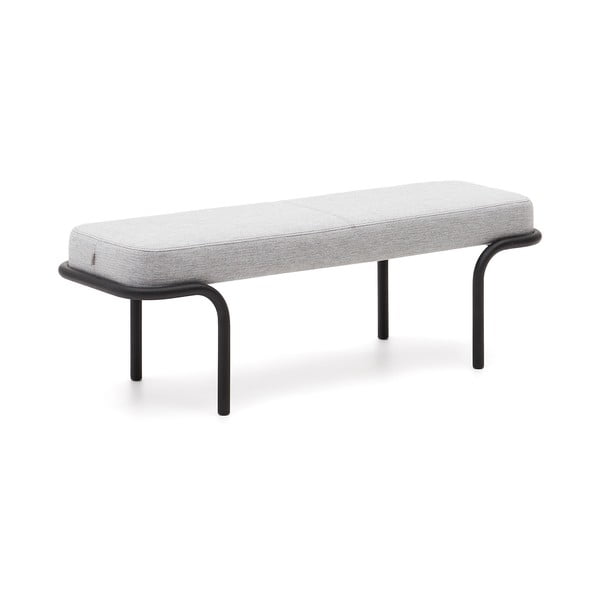 Jasnoszara  ławka Compo – Kave Home-image-2