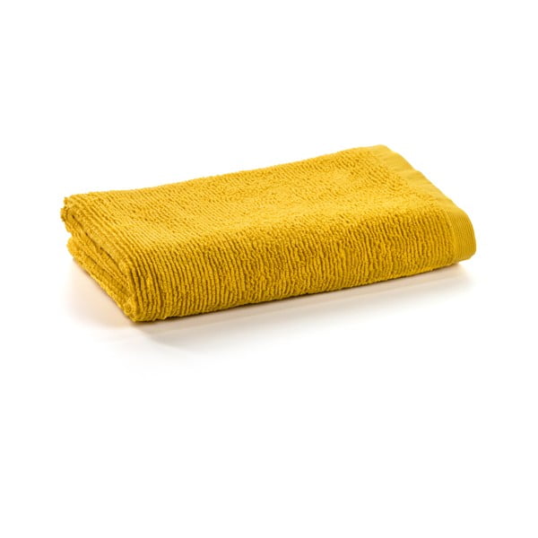 Żółty ręcznik bawełniany Kave Home Miekki, 70x140 cm