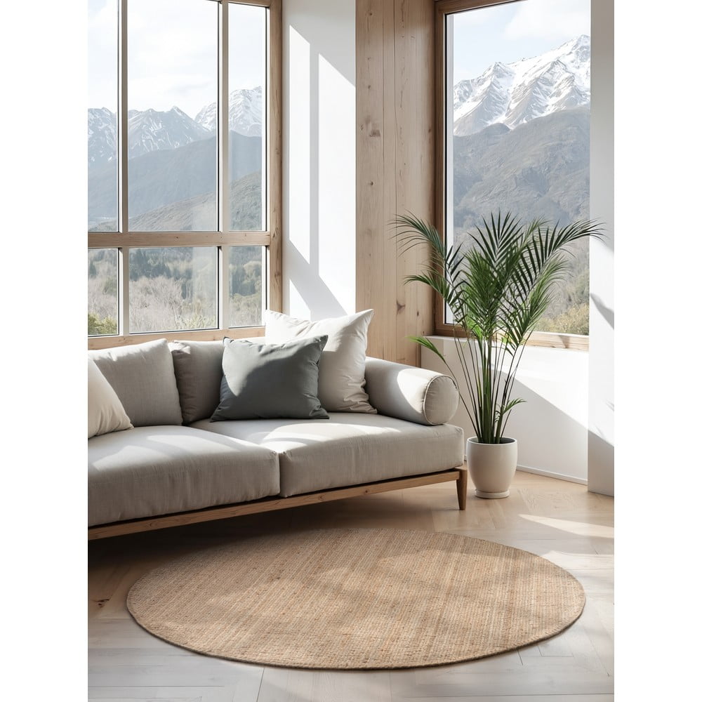 Okrągły dywan z juty w naturalnym kolorze ø 160 cm Bouclé Jaipur – Hanse Home (zdjęcie 5)