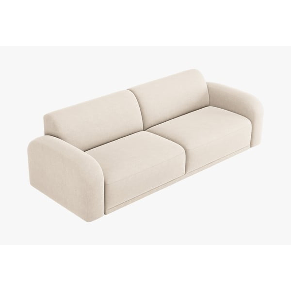 Beżowa aksamitna sofa 242 cm Erin – Micadoni Home-image-3