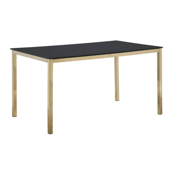Stół w czarno-złotym kolorze Mauro Ferretti Glam, 75x140 cm