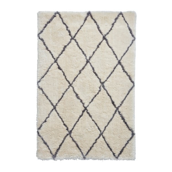 Kremowy dywan z szarymi detalami Think Rugs Morocco, 150x230 cm