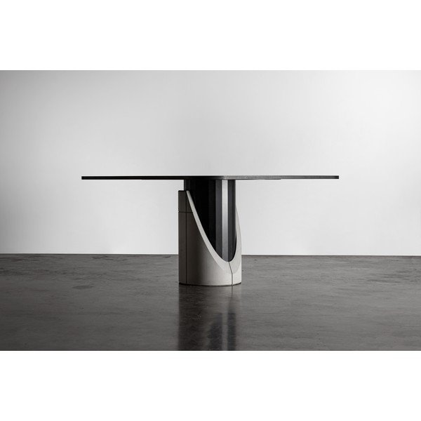 Stół z blatem w dekorze dębu 140x140 cm Sharp – Lyon Béton-image-2