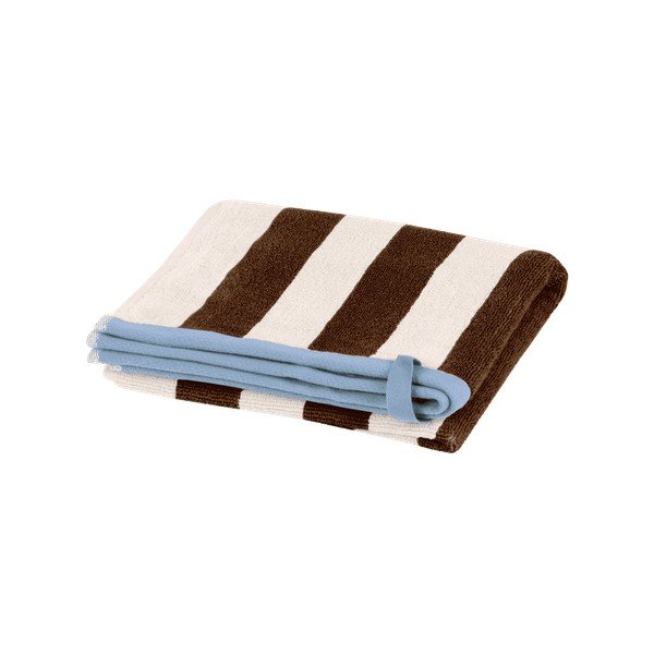 Brązowy/kremowy bawełniany ręcznik frotte 50x80 cm Gobo – noo.ma