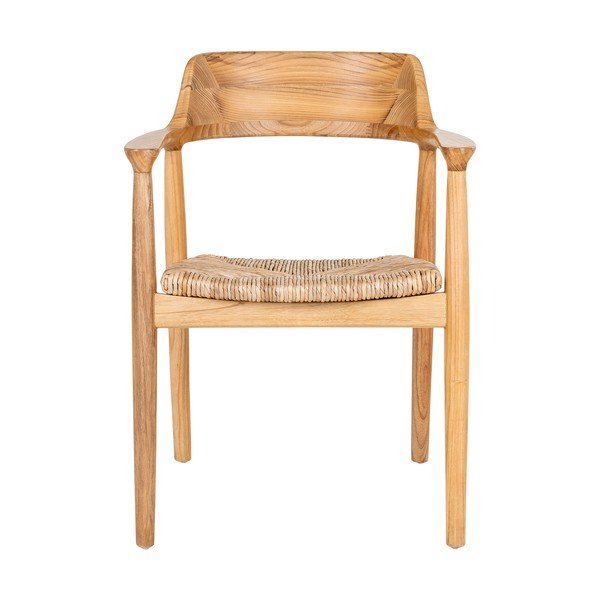 Krzesło z podłokietnikami z litego drewna w naturalnym kolorze Getafe – House Nordic-image-4