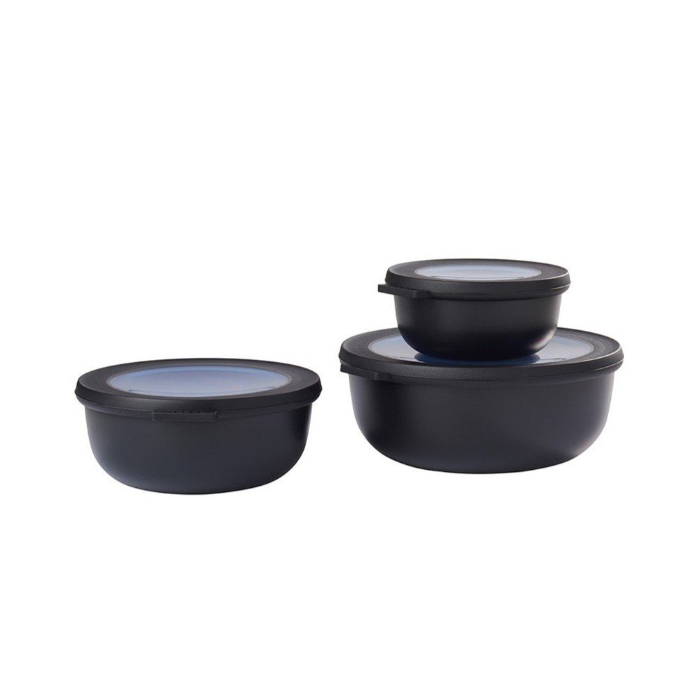 Pojemniki na żywność 3 szt. Nordic black – Mepal