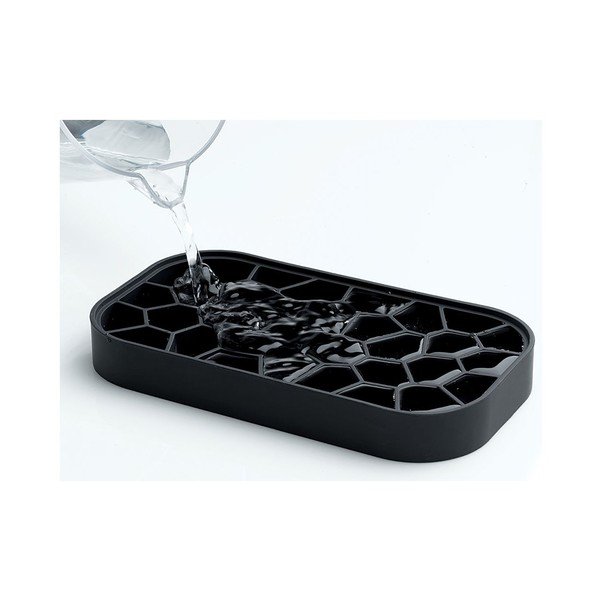 Czarny pojemnik chłodzący z przegródkami na kostki lodu Lékué Ice-image-1