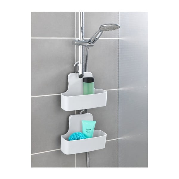 Biała wisząca półka prysznicowa Wenko Barcelona-image-3