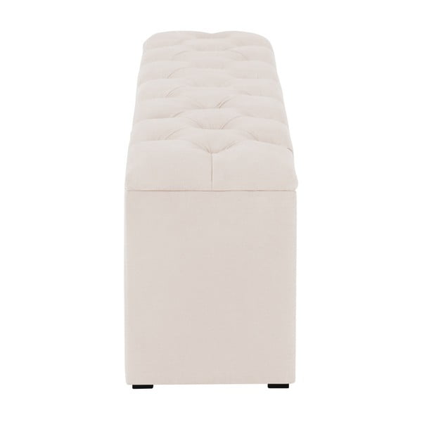 Beżowa ławka do łóżka ze schowkiem Kooko Home Manna, 47x160 cm-image-3