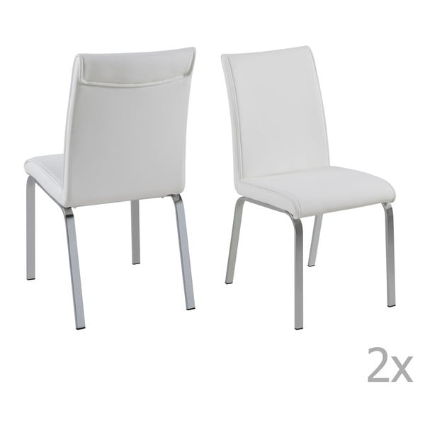 Zestaw 4 białych krzeseł Actona Leonora