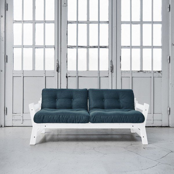 Sofa rozkładana Karup Step White/Deep Blue-image-1
