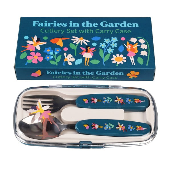 Niebieskie sztućce dla dzieci ze stali nierdzewnej 2 szt. Fairies in the Garden – Rex London-image-2
