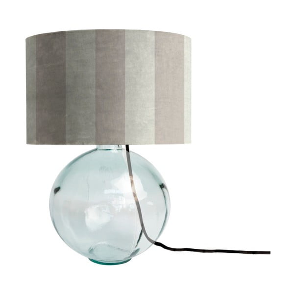 Beżowa lampa z ręcznie dmuchanego szkła z aksamitnym kloszem Velvet Atelier