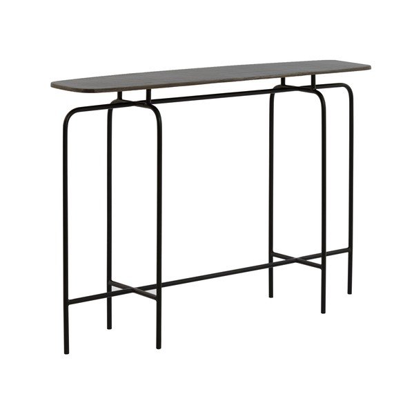 Czarna metalowa konsola 30x120 cm Zapala – Light & Living-image-1