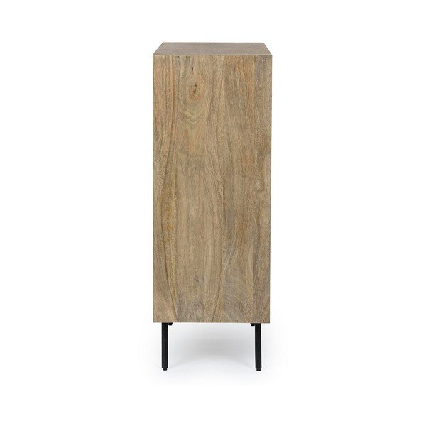 Szafka z litego drewna mango w naturalnym kolorze 92x110x40 cm Darsey – Bizzotto-image-2