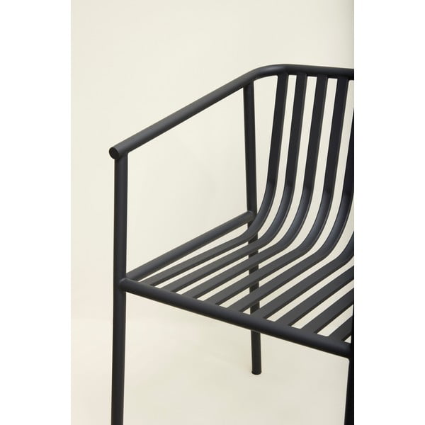 Czarny metalowy fotel ogrodowy Villa – Hübsch-image-1