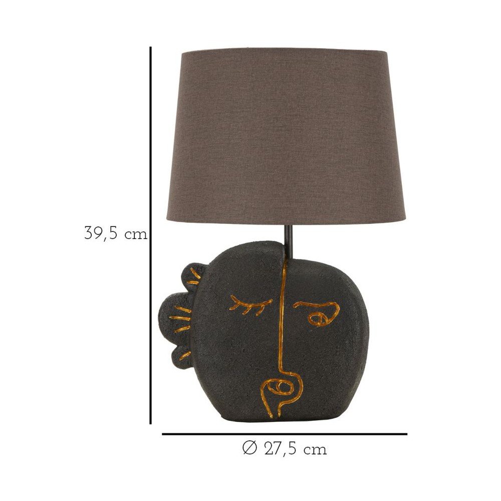Brązowa lampa stołowa z tekstylnym kloszem (wysokość 39,5 cm) Tribal – Mauro Ferretti (zdjęcie 6)