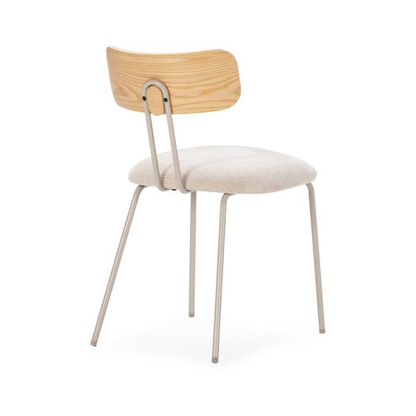 Beżowe/w naturalnym kolorze tapicerowane krzesło Olimpia – MOME-image-2