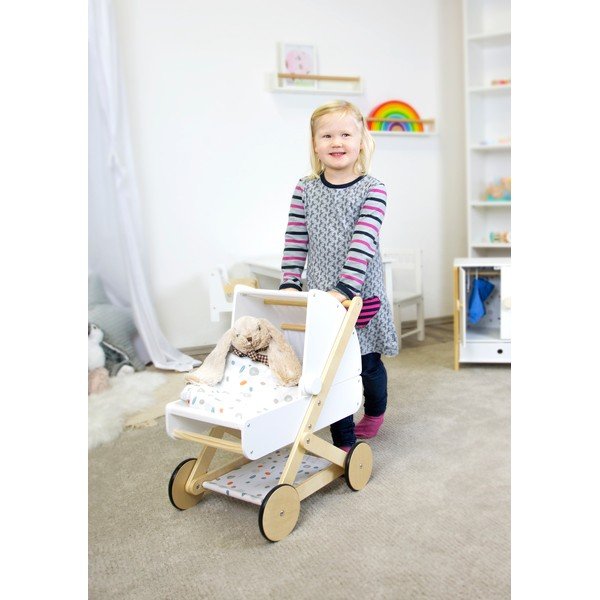 Dziecięcy drewniany wózek Legler Little Button-image-1