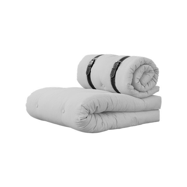 Fotel rozkładany z wyszywanym paskiem Karup Buckle Up Light Grey-image-3