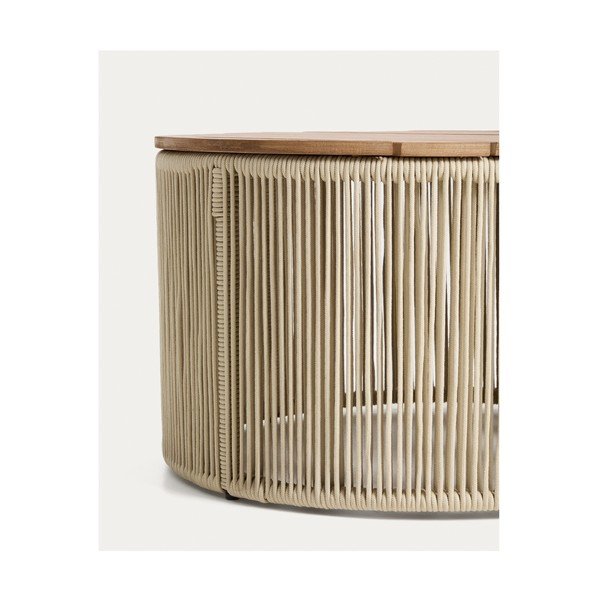 Okrągły stolik ogrodowy z blatem z drewna akacjowego ø 70 cm Dandara – Kave Home-image-3