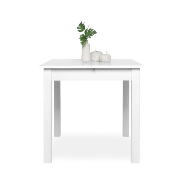 Biały stół rozkładany do jadalni Intertrade Coburg, 80x80 cm