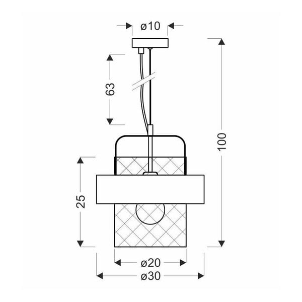 Metalowa lampa wisząca w czarno-miedzianym kolorze ø 30 cm Fiba – Candellux Lighting-image-2
