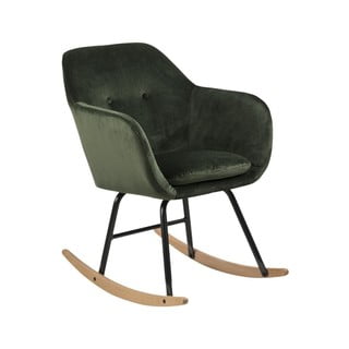 Zielone aksamitne bujane krzesło Actona Emilia