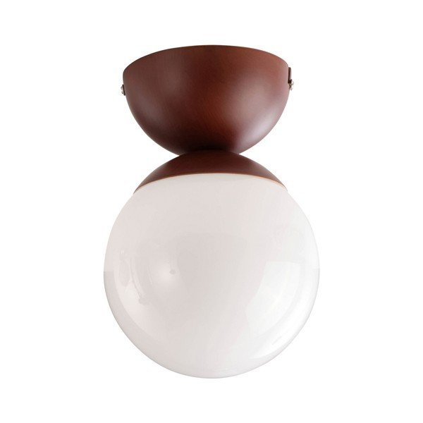 Biała/brązowa lampa sufitowa z opalowego szkła ø 15 cm Leah – Jotex