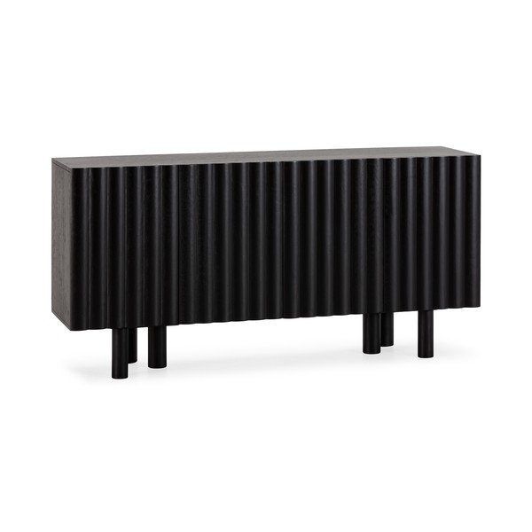Czarna komoda z litego drewna mango 160x80x40 cm Tamira – MOME