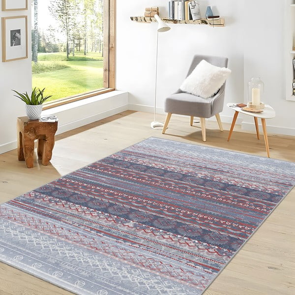 Fioletowo-szary dywan odpowiedni do prania 80x150 cm Vintage Stripe – Mila Home-image-2