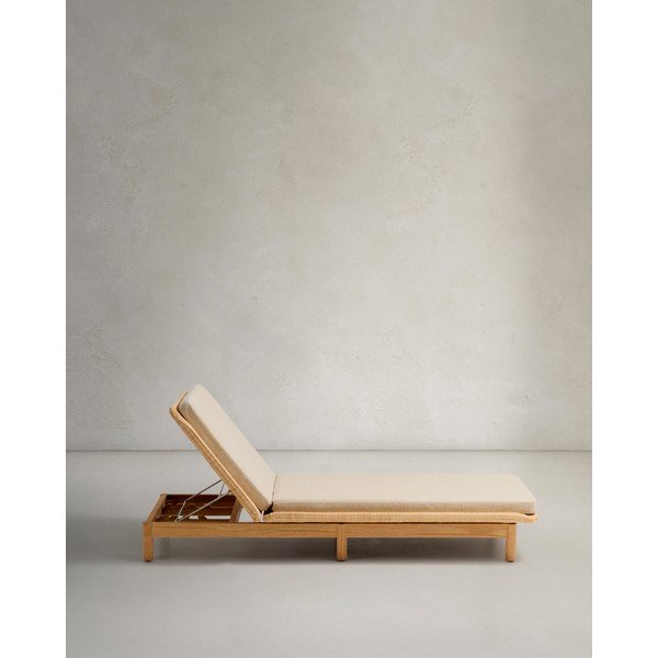 Rattanowy regulowany leżak ogrodowy w naturalnym kolorze Galea – Kave Home-image-4