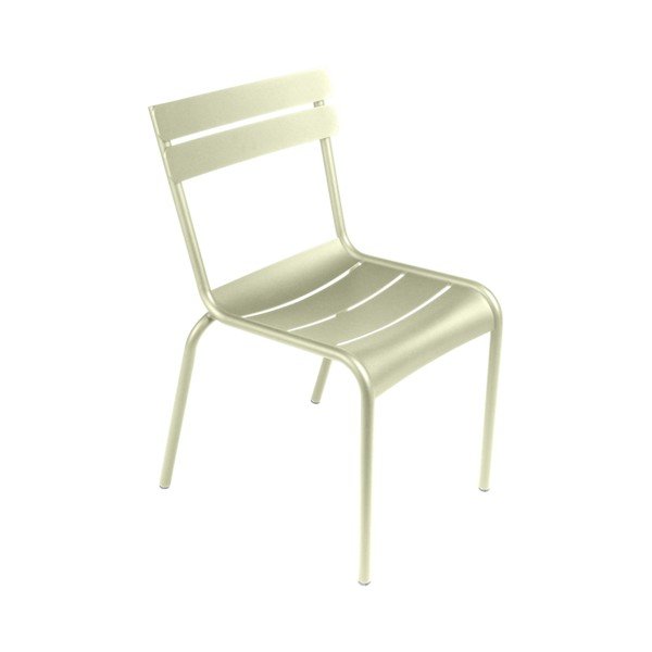 Jasnozielone krzesło ogrodowe Fermob Luxembourg