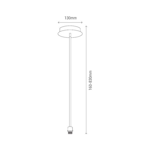 Lampa sufitowa w kolorze srebra bez abażuru SULION Uno-image-1